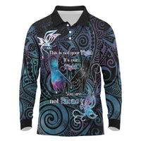 Suicide Awareness Long Sleeve Polo Shirt You Are Not Alone - Polynesian Pride