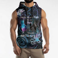Suicide Awareness Sleeveless Hoodie You Are Not Alone - Polynesian Pride