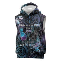 Suicide Awareness Sleeveless Zip Hoodie You Are Not Alone LT05 Black - Polynesian Pride