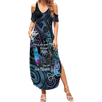 Suicide Awareness Summer Maxi Dress You Are Not Alone - Polynesian Pride