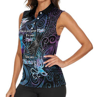 Suicide Awareness Women Sleeveless Polo Shirt You Are Not Alone - Polynesian Pride