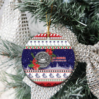 American Samoa Christmas Ceramic Ornament Poinsettia La Maunia Le Kilisimasi