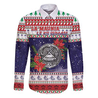 American Samoa Christmas Family Matching Summer Maxi Dress and Hawaiian Shirt Poinsettia La Maunia Le Kilisimasi