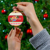French Polynesia Christmas Ceramic Ornament Coat Of Arms Merry Xmas LT05 - Polynesian Pride