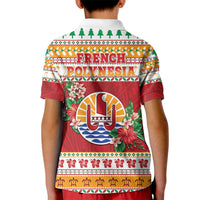 French Polynesia Christmas Kid Polo Shirt Coat Of Arms Merry Xmas