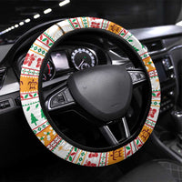 French Polynesia Christmas Steering Wheel Cover Coat Of Arms Merry Xmas LT05 Universal Fit Red - Polynesian Pride
