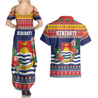 Kiribati Christmas Couples Matching Summer Maxi Dress and Hawaiian Shirt Coat Of Arms Tekeraoi Te Kiritimati
