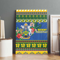 Solomon Islands Christmas Canvas Wall Art Coat Of Arms Merry Xmas LT05 - Polynesian Pride