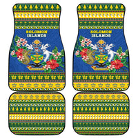 Solomon Islands Christmas Car Mats Coat Of Arms Merry Xmas LT05 - Polynesian Pride