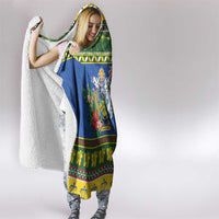Solomon Islands Christmas Hooded Blanket Coat Of Arms Merry Xmas LT05 - Polynesian Pride