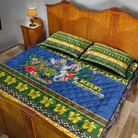 Solomon Islands Christmas Quilt Bed Set Coat Of Arms Merry Xmas LT05 - Polynesian Pride