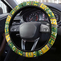 Solomon Islands Christmas Steering Wheel Cover Coat Of Arms Merry Xmas LT05 - Polynesian Pride