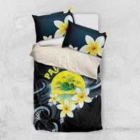 Palau United Nations Day Bedding Set Polynesian Curves Plumeria - Polynesian Pride