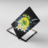 Palau United Nations Day Canvas Wall Art Polynesian Curves Plumeria - Polynesian Pride