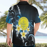 Palau United Nations Day Hawaiian Shirt Polynesian Curves Plumeria - Polynesian Pride
