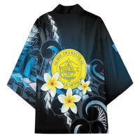 Palau United Nations Day Kimono Polynesian Curves Plumeria - Polynesian Pride