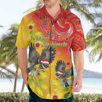 New Zealand Piwakawaka Christmas Hawaiian Shirt With Maori Pattern LT05 - Polynesian Pride
