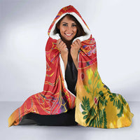 New Zealand Piwakawaka Christmas Hooded Blanket With Maori Pattern LT05 - Polynesian Pride