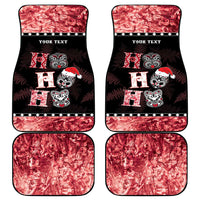 New Zealand Tiki Christmas Car Mats Ho Ho Ho Paua Shell Glitter Red LT05 - Polynesian Pride