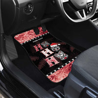 New Zealand Tiki Christmas Car Mats Ho Ho Ho Paua Shell Glitter Red LT05 - Polynesian Pride