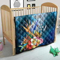 Kosrae Constitution Day Quilt Humpback Whale Tropical Flowers LT05 - Polynesian Pride