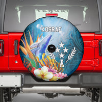 Kosrae Constitution Day Spare Tire Cover Humpback Whale Tropical Flowers LT05 - Polynesian Pride