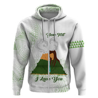 Personalised I LAVA YOU Volcano Valentine Zip Hoodie Polynesian Tribal Pattern LT05 Zip Hoodie White - Polynesian Pride
