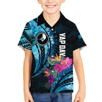 Personalised FSM Yap State Day Hawaiian Shirt Tropical Flowers Tribal Pattern LT05 - Polynesian Pride