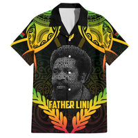 Personalised Vanuatu Father Lini Day Family Matching Summer Maxi Dress and Hawaiian Shirt Polynesian Tribal Pattern LT05 Dad's Shirt - Short Sleeve Black - Polynesian Pride