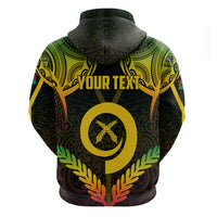 Personalised Vanuatu Father Lini Day Hoodie Polynesian Tribal Pattern LT05 - Polynesian Pride