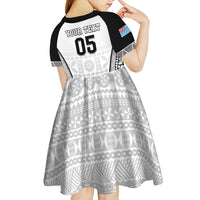 Custom Fiji Tapa Football Kid Short Sleeve Dress Sporty Style