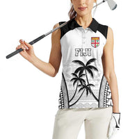 Custom Fiji Tapa Football Women Sleeveless Polo Shirt Sporty Style