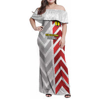 Custom New Caledonia Football Family Matching Off Shoulder Maxi Dress and Hawaiian Shirt Unique Style