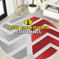 New Caledonia Football Round Carpet Unique Style LT05 Red - Polynesian Pride