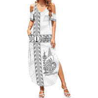 Custom New Caledonia Football Family Matching Summer Maxi Dress and Hawaiian Shirt Go The Kagus