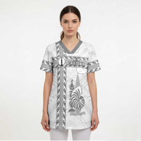 Custom New Caledonia Football Scrub Top Go The Kagus - Polynesian Pride