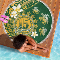 Cook Islands 15 Finest Beach Blanket Plumeria Polynesian Turtle LT05 - Polynesian Pride