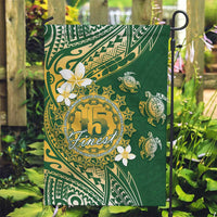 Cook Islands 15 Finest Garden Flag Plumeria Polynesian Turtle LT05 Garden Flag Green - Polynesian Pride