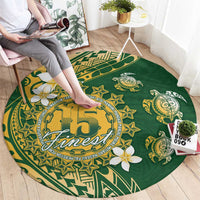 Cook Islands 15 Finest Round Carpet Plumeria Polynesian Turtle LT05 - Polynesian Pride
