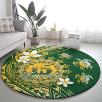 Cook Islands 15 Finest Round Carpet Plumeria Polynesian Turtle LT05 - Polynesian Pride