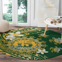 Cook Islands 15 Finest Round Carpet Plumeria Polynesian Turtle LT05 - Polynesian Pride
