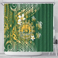 Cook Islands 15 Finest Shower Curtain Plumeria Polynesian Turtle