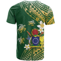 Cook Islands 15 Finest T Shirt Plumeria Polynesian Turtle LT05 - Polynesian Pride