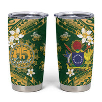 Cook Islands 15 Finest Tumbler Cup Plumeria Polynesian Turtle LT05 Green - Polynesian Pride