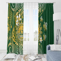 Cook Islands 15 Finest Window Curtain Plumeria Polynesian Turtle LT05 - Polynesian Pride