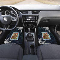 New Zealand Weka Car Mats Maori Hen Koru Pattern LT05 Set 2pcs - Front Black - Polynesian Pride