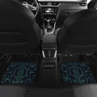 New Zealand Weka Car Mats Maori Hen Koru Pattern LT05 Set 2pcs - Back Black - Polynesian Pride