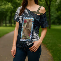 New Zealand Weka Cross Shoulder Shirt Maori Hen Koru Pattern LT05 - Polynesian Pride