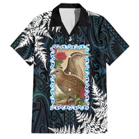 New Zealand Weka Family Matching Long Sleeve Bodycon Dress and Hawaiian Shirt Maori Hen Koru Pattern