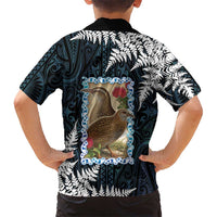 New Zealand Weka Family Matching Mermaid Dress and Hawaiian Shirt Maori Hen Koru Pattern - Polynesian Pride